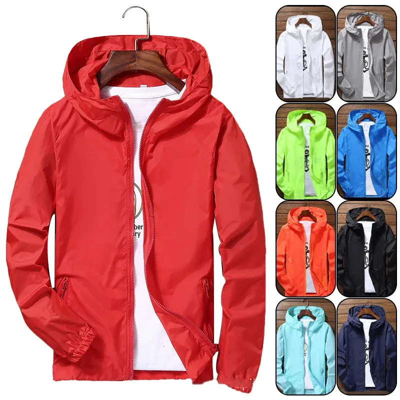 Quick Dry Coat Cycling Running Sunscreen Waterproof UV Women Men Thin Outwear Ultra-Light Jacket Men Windproof Coat Jacket 7XL