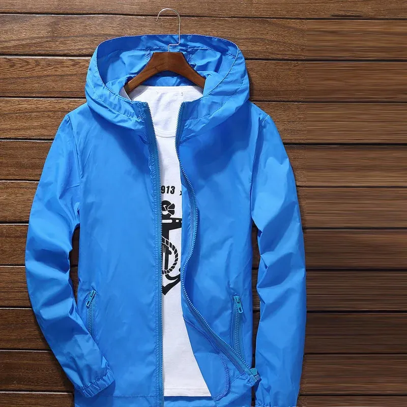 Quick Dry Coat Cycling Running Sunscreen Waterproof UV Women Men Thin Outwear Ultra-Light Jacket Men Windproof Coat Jacket 7XL