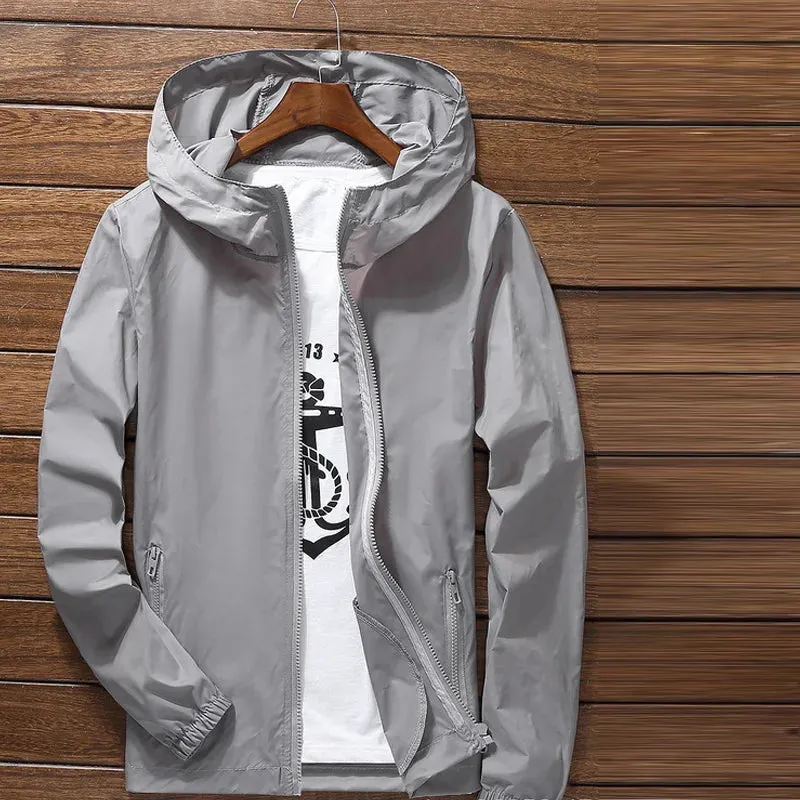 Quick Dry Coat Cycling Running Sunscreen Waterproof UV Women Men Thin Outwear Ultra-Light Jacket Men Windproof Coat Jacket 7XL