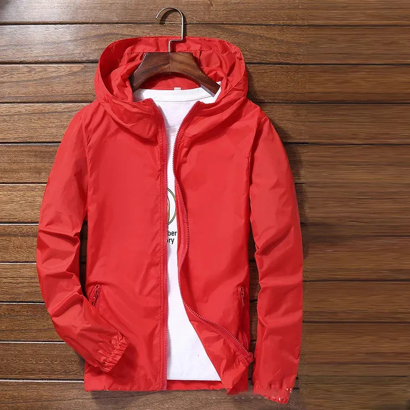 Quick Dry Coat Cycling Running Sunscreen Waterproof UV Women Men Thin Outwear Ultra-Light Jacket Men Windproof Coat Jacket 7XL
