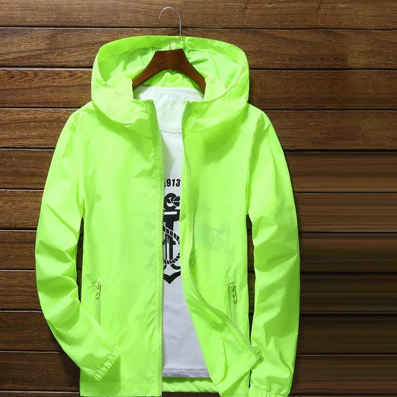 Quick Dry Coat Cycling Running Sunscreen Waterproof UV Women Men Thin Outwear Ultra-Light Jacket Men Windproof Coat Jacket 7XL