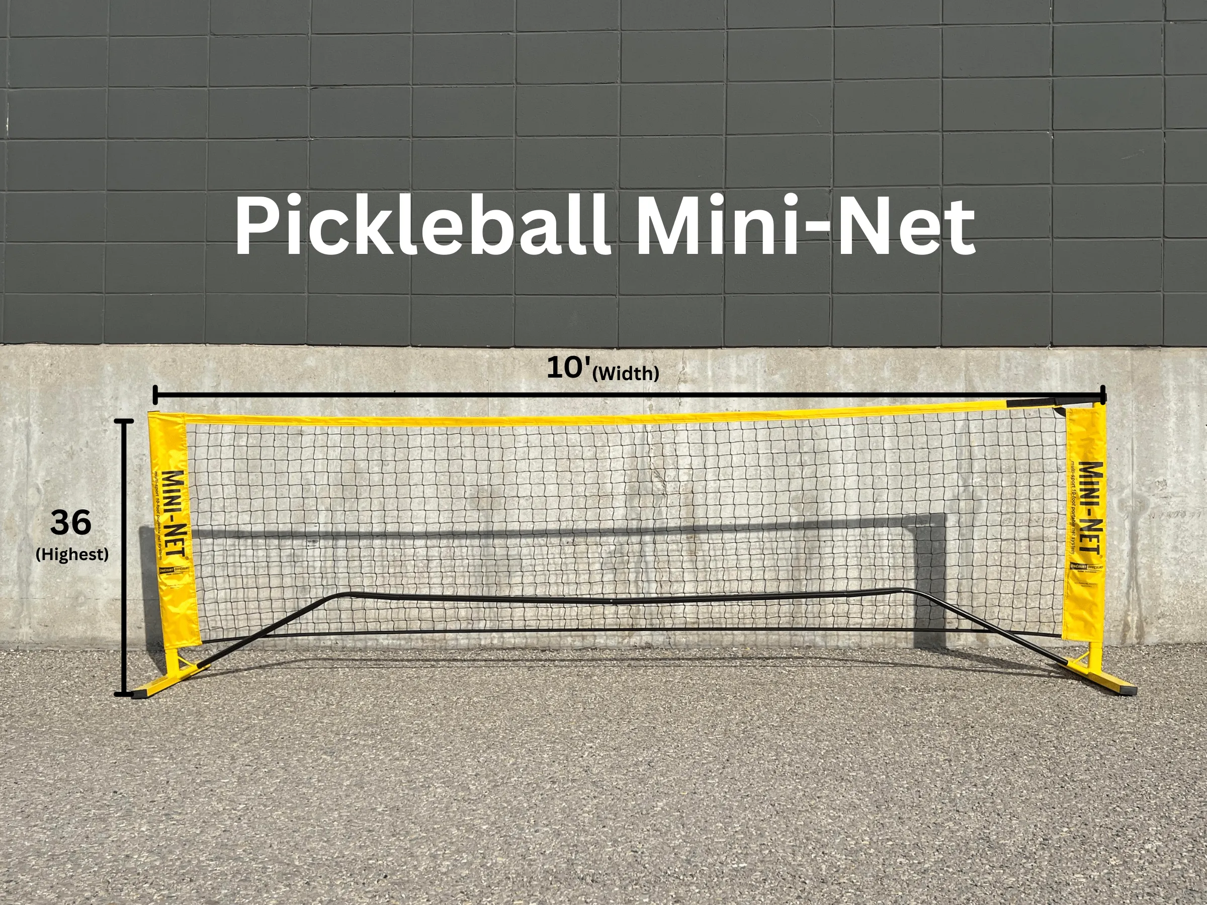 Quick start Mini Pickleball & Badminton Net - Oval Poles