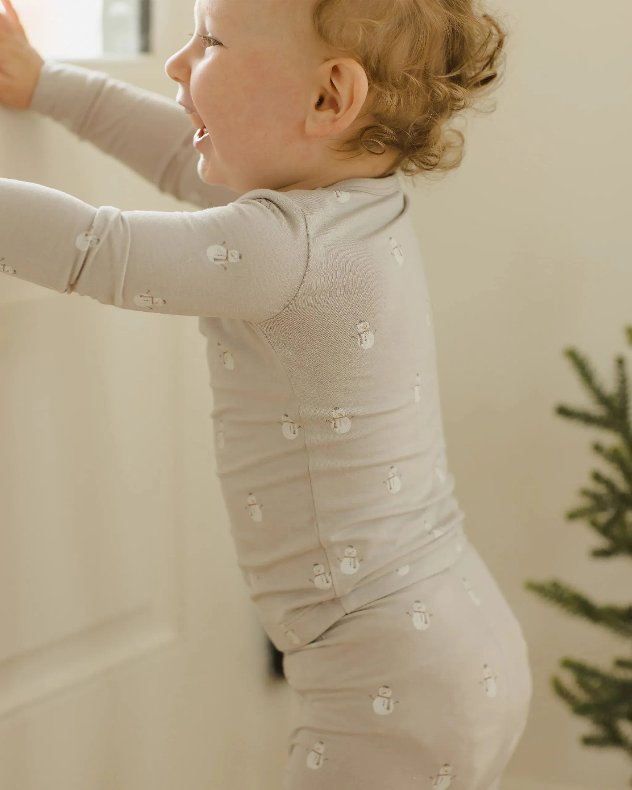 QUINCY MAE Bamboo Pajama Set || Snowmen