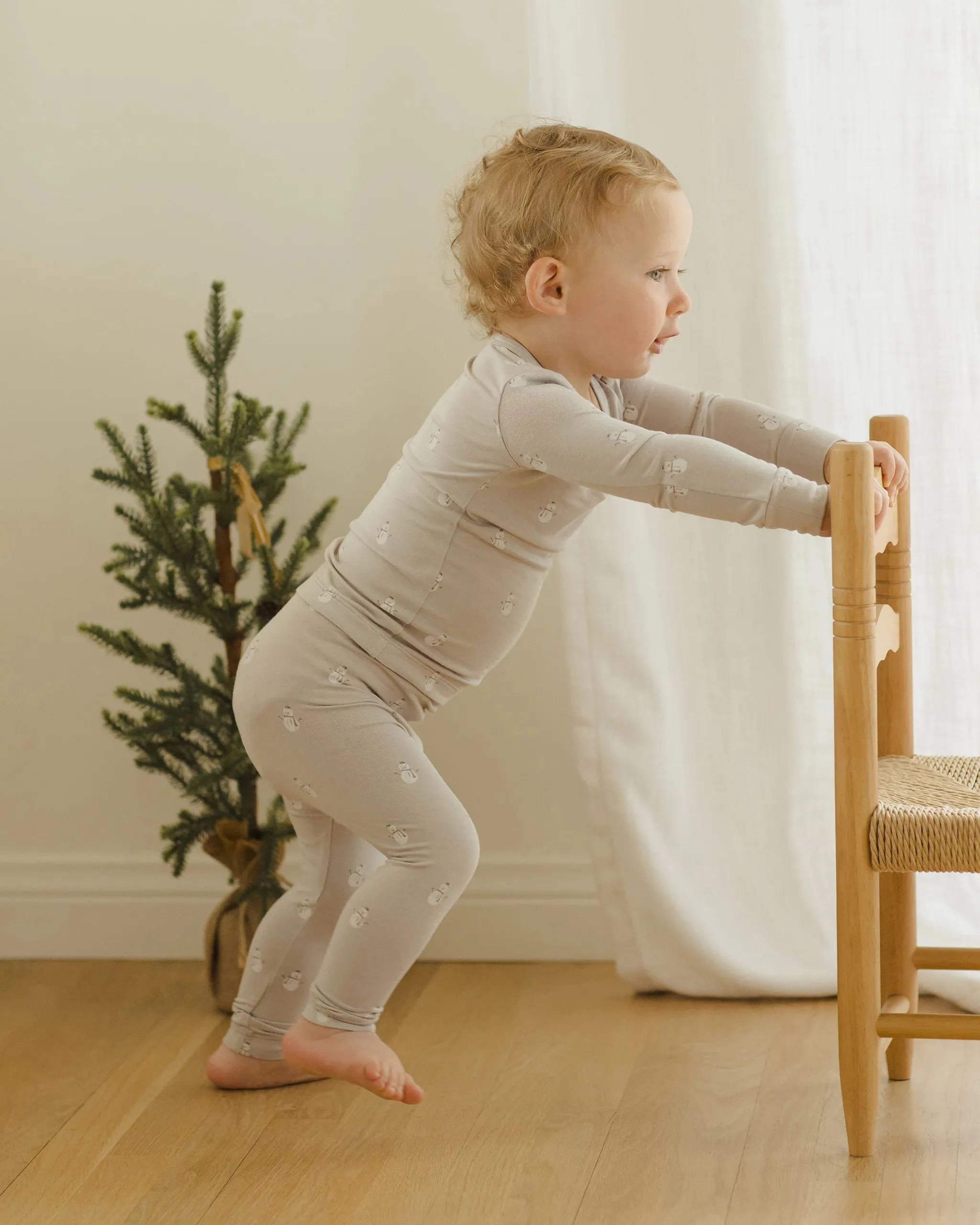 QUINCY MAE Bamboo Pajama Set || Snowmen