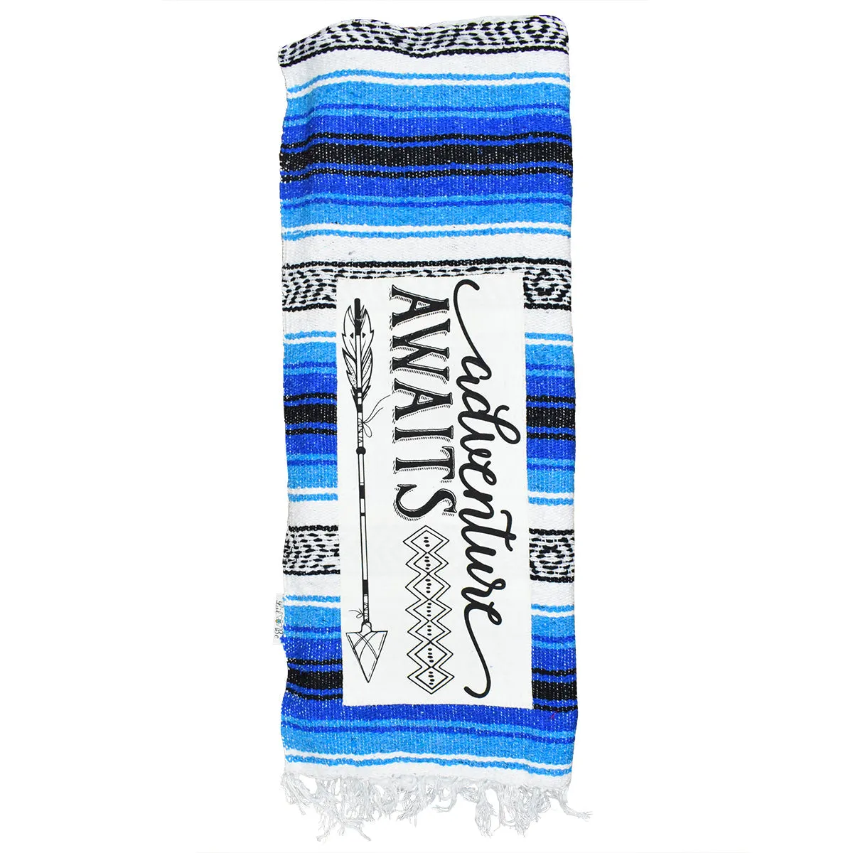 "Adventure" - Blue Throw - Falza Mexican Blanket - Wholesale