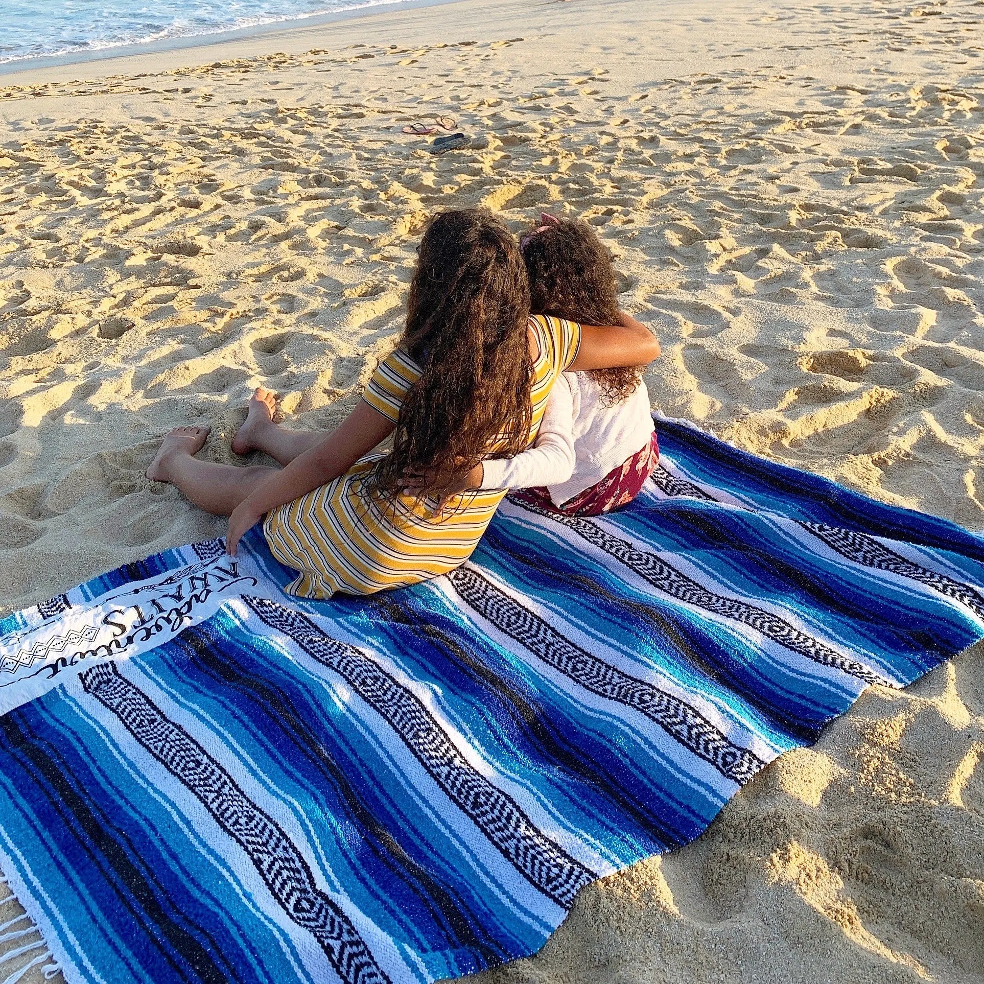 "Adventure" - Blue Throw - Falza Mexican Blanket - Wholesale