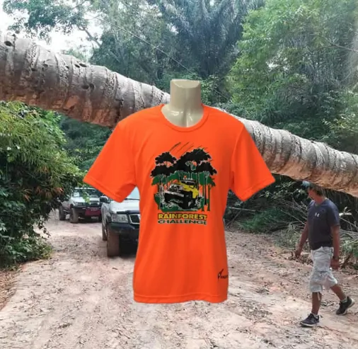 RAINFOREST CHALLENGE DRY FIT T-SHIRT - HI VISIBILITY ORANGE - RFC-S