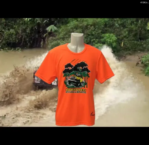 RAINFOREST CHALLENGE DRY FIT T-SHIRT - HI VISIBILITY ORANGE - RFC-S