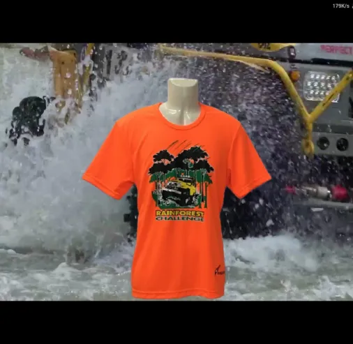 RAINFOREST CHALLENGE DRY FIT T-SHIRT - HI VISIBILITY ORANGE - RFC-S