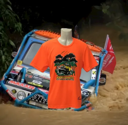RAINFOREST CHALLENGE DRY FIT T-SHIRT - HI VISIBILITY ORANGE - RFC-S