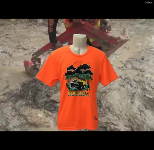 RAINFOREST CHALLENGE DRY FIT T-SHIRT - HI VISIBILITY ORANGE - RFC-S