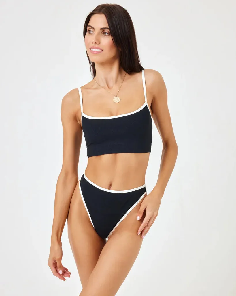 Ribbed Adalyn Top Cream/Black