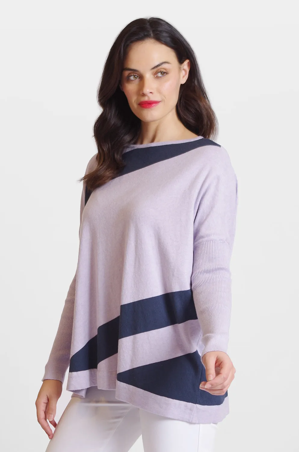 Ribbed Sleeve Color Block: FINAL SALE