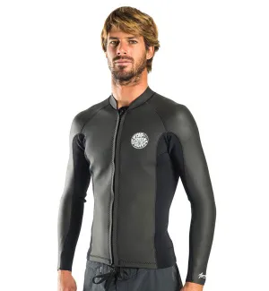 Rip Curl Aggrolite Long Sleeve Front Zip Jacket - Black