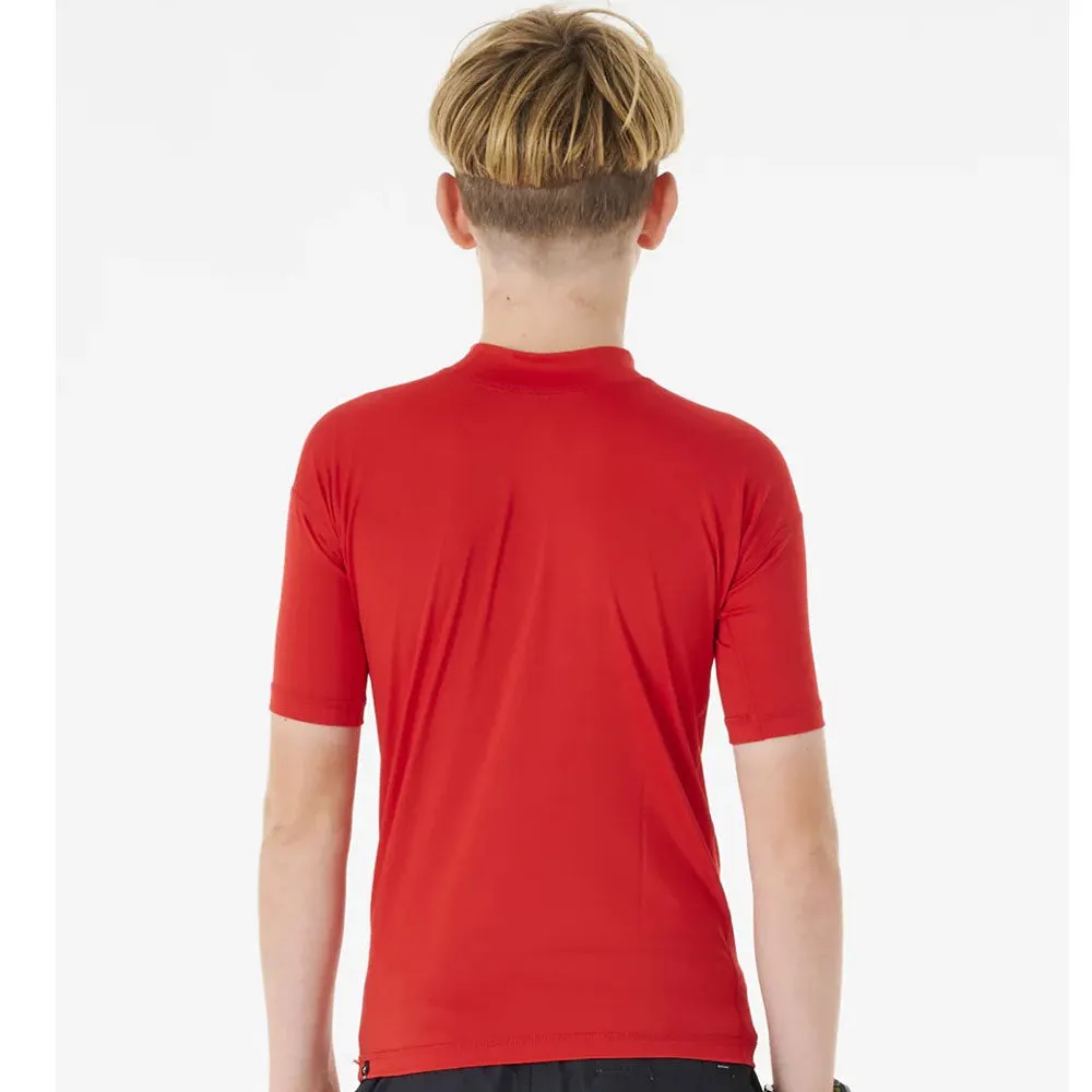 Rip Curl Boys Corps Rash Vest - Red