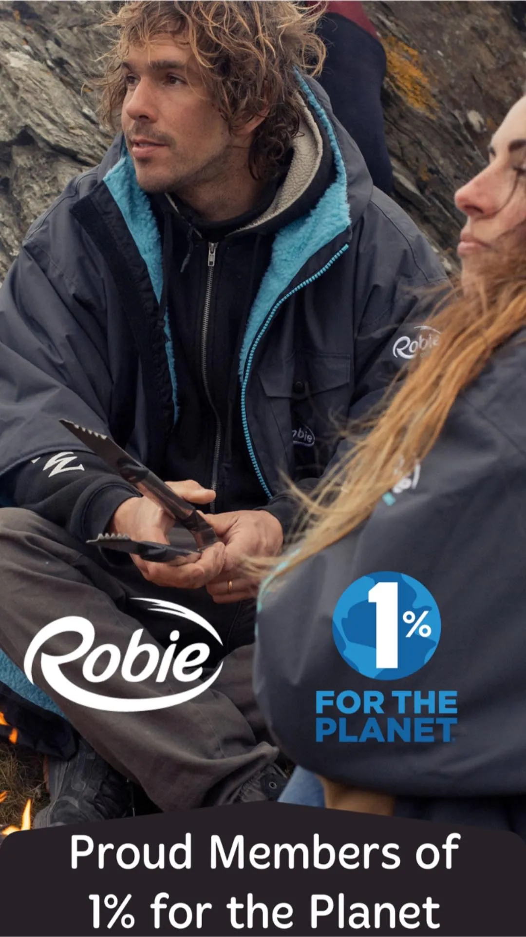 Robie Dry Series Recycled Long Sleeve Changing Robe - Black/Charcoal/Blue