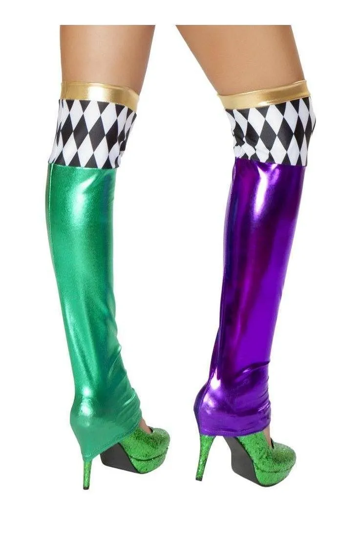 Roma Green/Purple Jester Leggings Costume