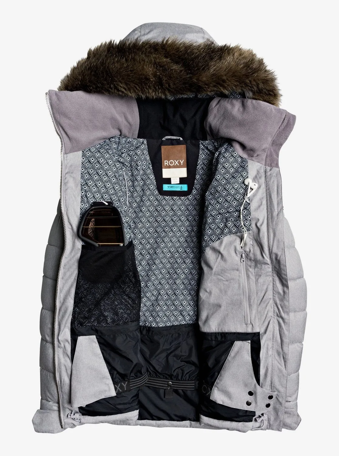 Roxy Quinn Snowboard/Ski Jacket - Heather Grey