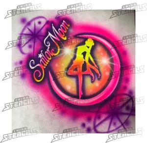Sailor Moon B #1458B Tshirt airbrush art stencil hobby template Fan art gift scrap booking