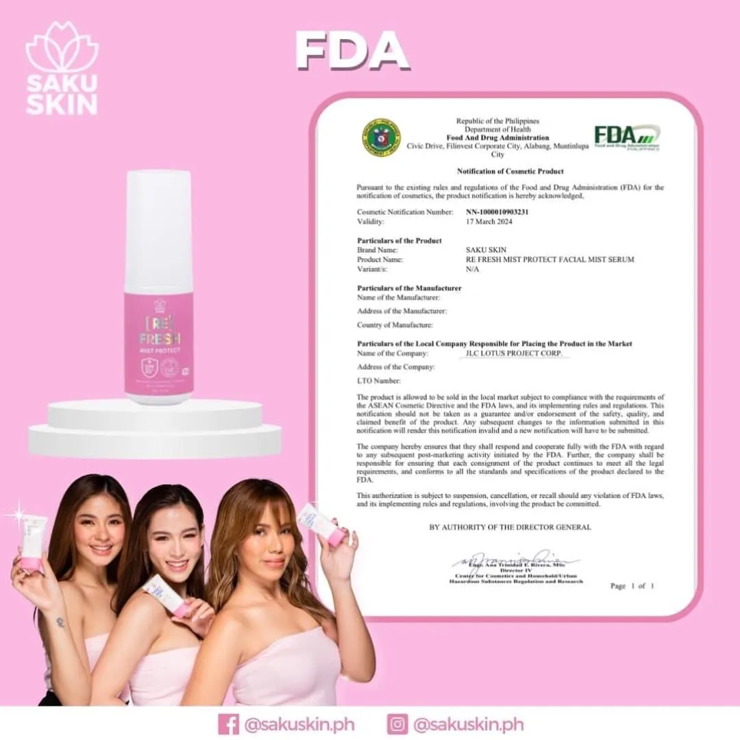 Saku Skin [Re] Fresh Mist Protect & Sunscreen