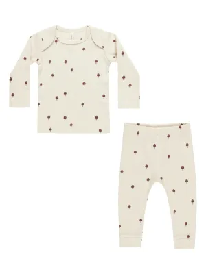 SALE - QUINCY MAE RIBBED TEE   LEGGING SET || MUSHROOMS