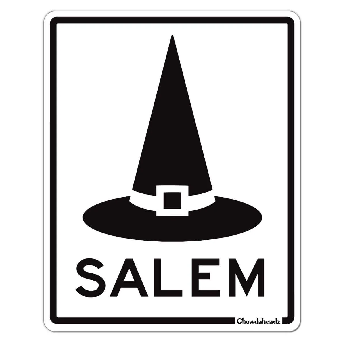 Salem MA Witch Hat Sign Sticker