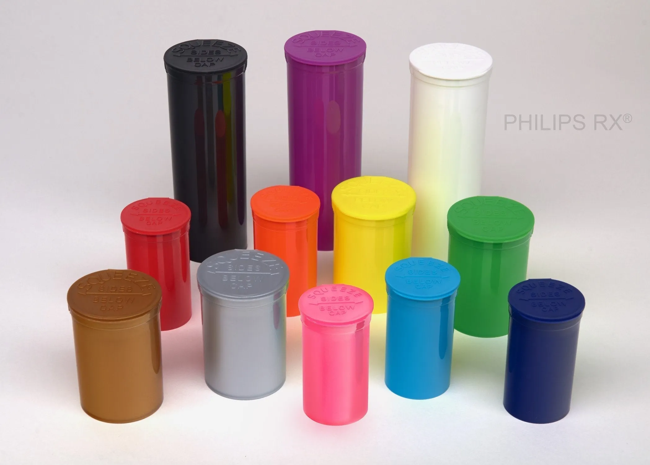 SAMPLE of Pop Top Vial - Philips 60 Dram - 1/2 Oz - Child Resistant - Black - Opaque - (1 Count SAMPLE)