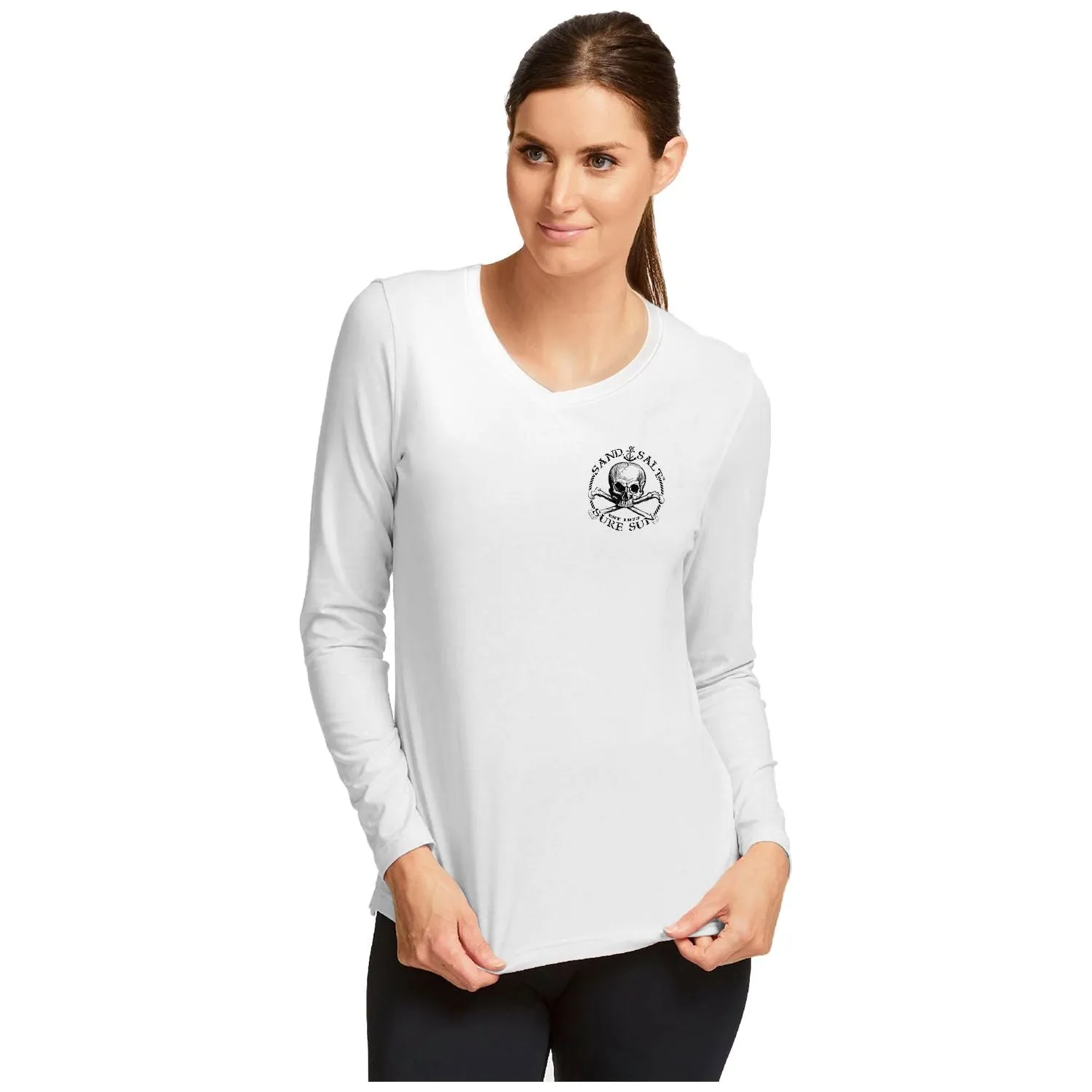 SAND.SALT.SURF.SUN. Anchor Women's UPF 50  UV Sun Protection Performance Long Sleeve T-Shirt