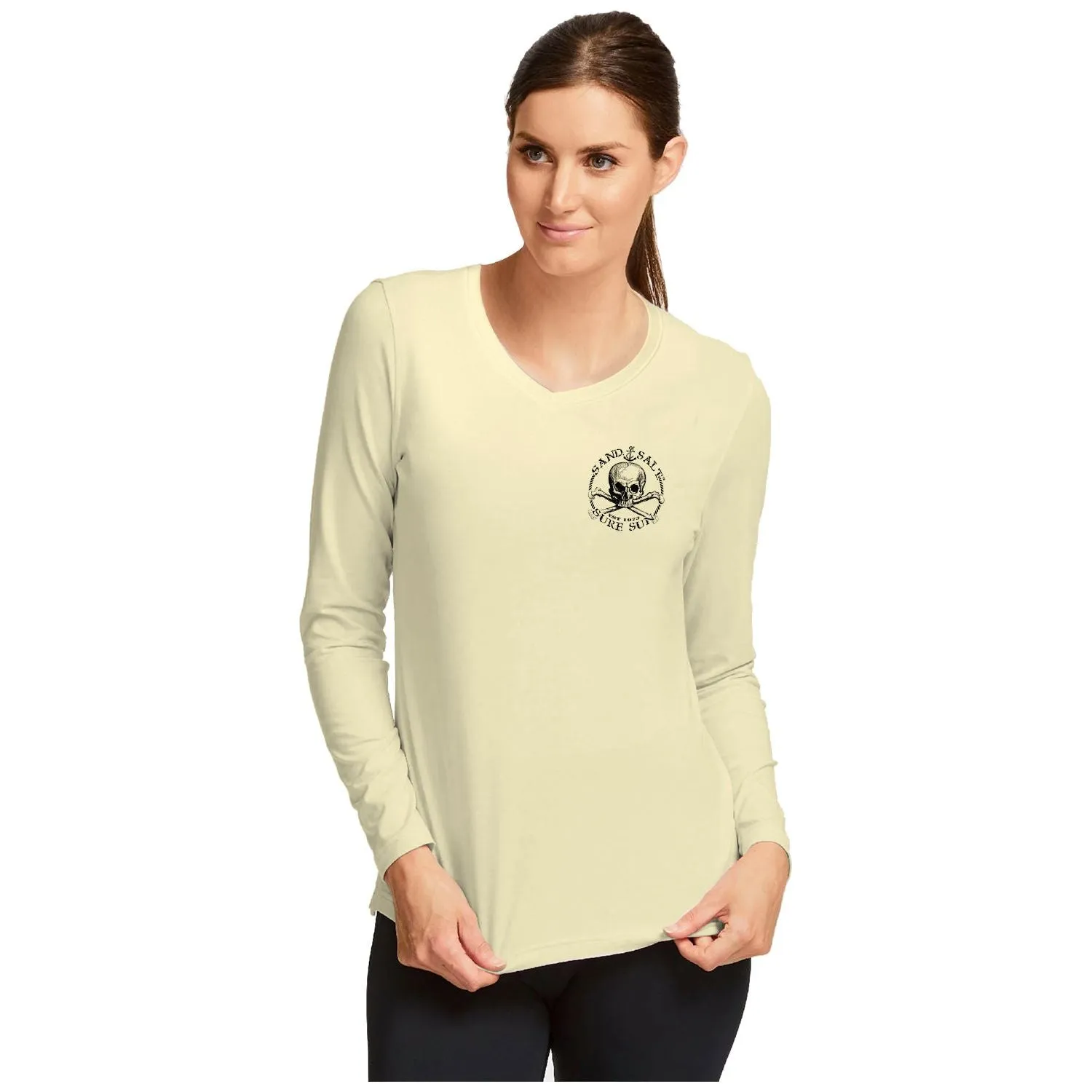 SAND.SALT.SURF.SUN. Anchor Women's UPF 50  UV Sun Protection Performance Long Sleeve T-Shirt