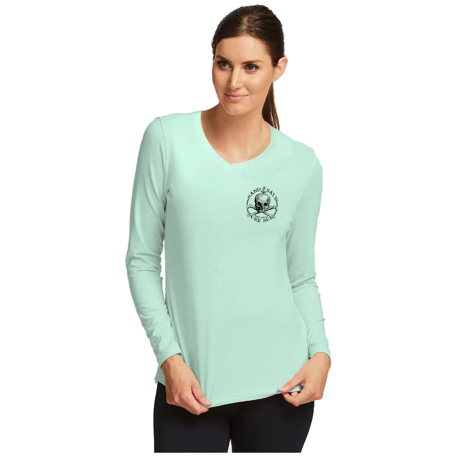 SAND.SALT.SURF.SUN. Anchor Women's UPF 50  UV Sun Protection Performance Long Sleeve T-Shirt