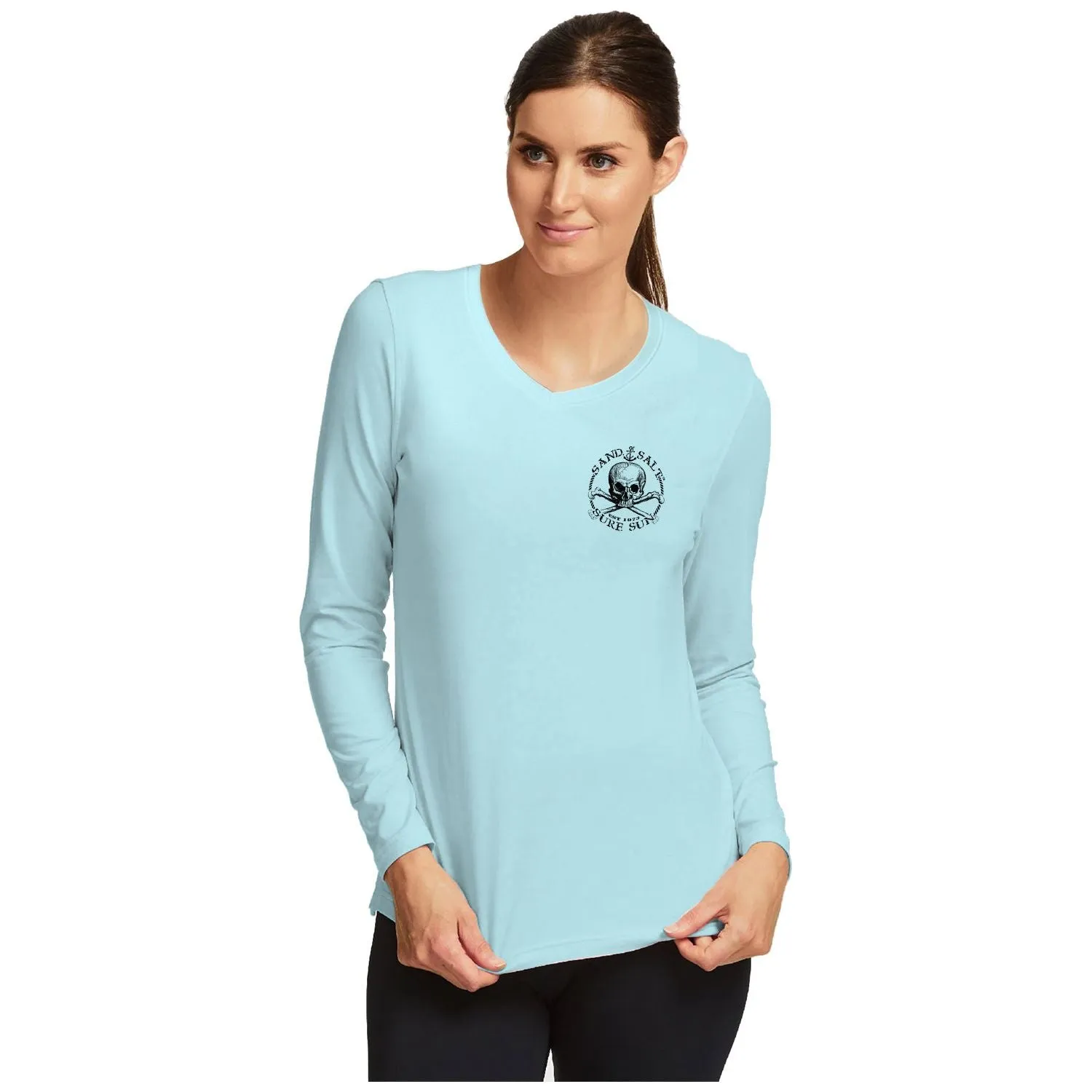 SAND.SALT.SURF.SUN. Anchor Women's UPF 50  UV Sun Protection Performance Long Sleeve T-Shirt