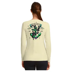 SAND.SALT.SURF.SUN. Anchor Women's UPF 50  UV Sun Protection Performance Long Sleeve T-Shirt