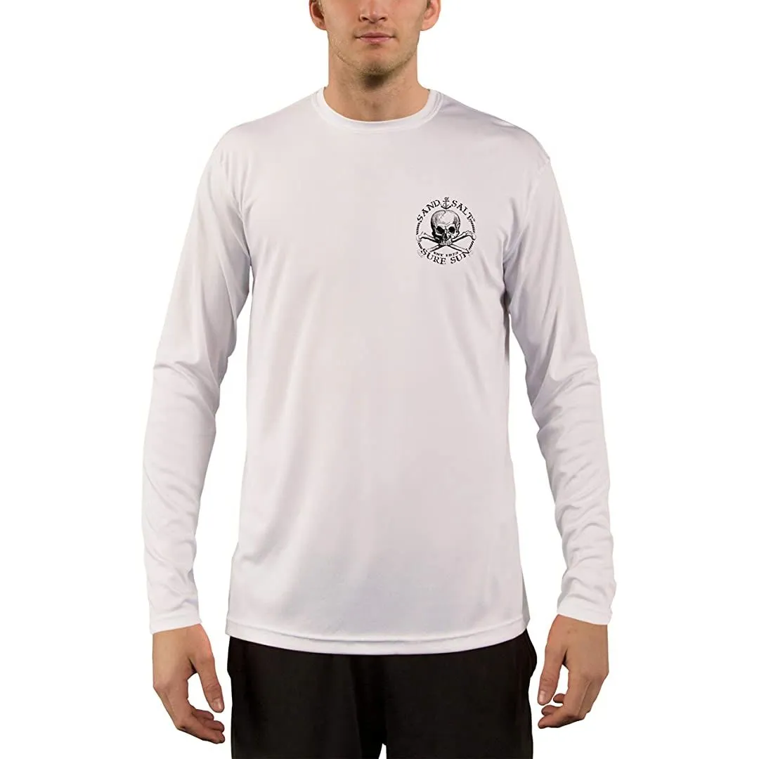 SAND.SALT.SURF.SUN. Polynesian Hammerhead Tribal Men's UPF 50  UV Sun Protection Performance Long Sleeve T-Shirt