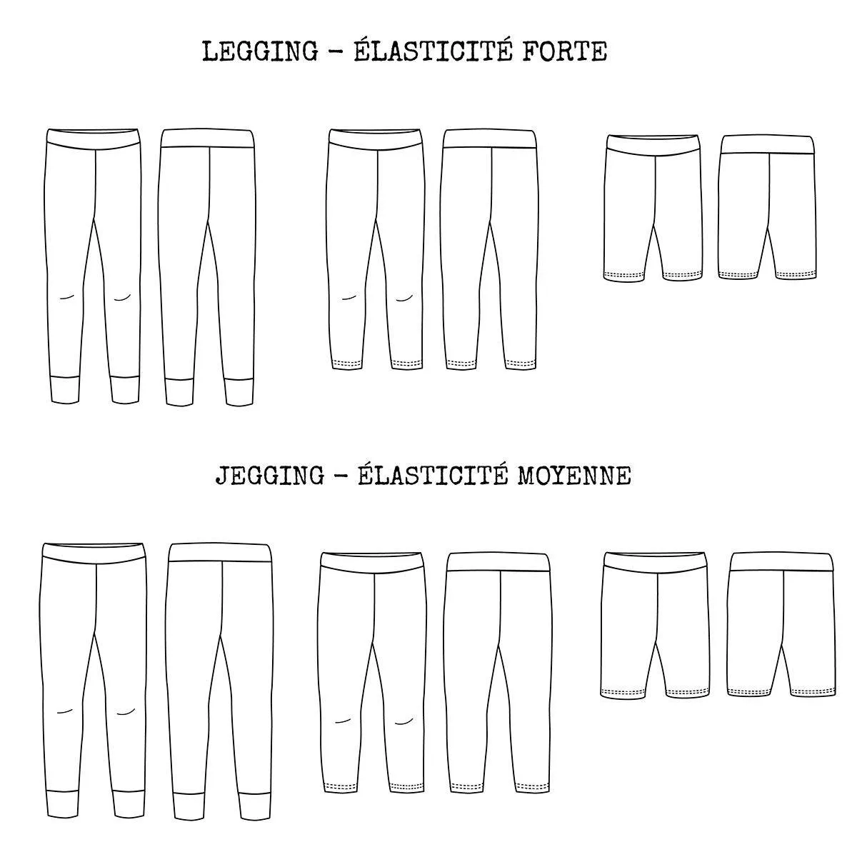 SEATTLE KIDS Legging Patron de couture pochette IKATEE
