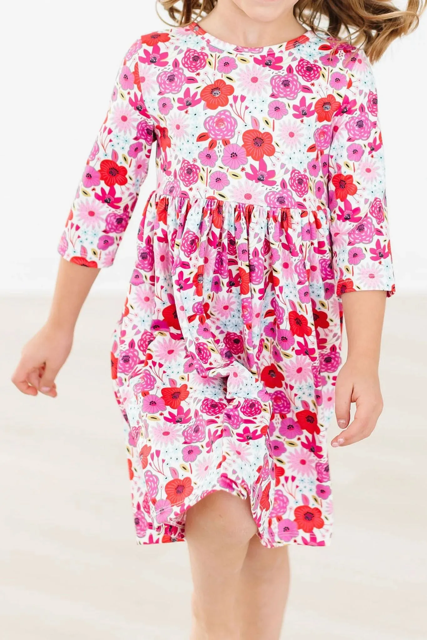 Secret Garden 3/4 Sleeve Pocket Twirl Dress