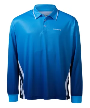 Shimano Corporate Sublimated Long Sleeve Fishing Jersey Shirt - Cyan
