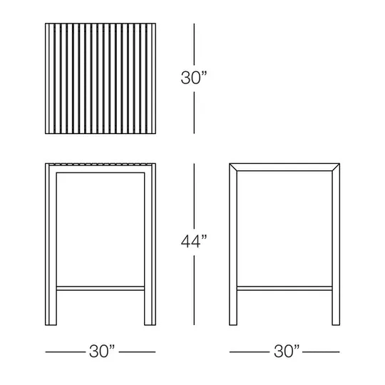 Sicilia Square Bar Table