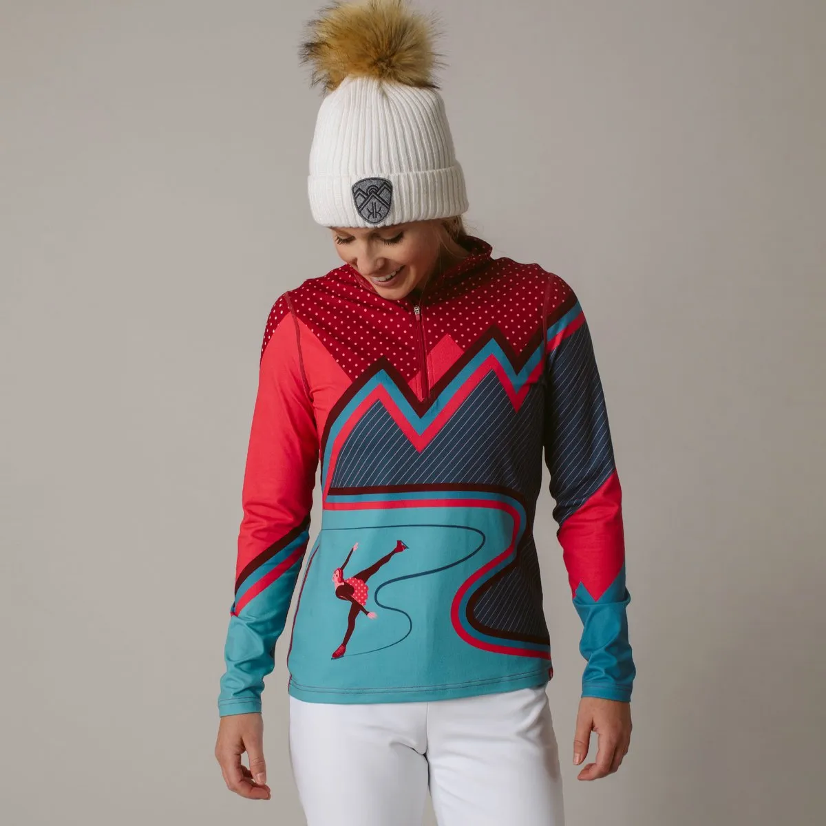 Skater Girl 1/4 Zip - Pink