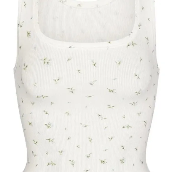 Skims marigold cotton rib leggings and tank set. Size S. NWT.