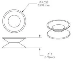 Small Double-Sided Suction Cup