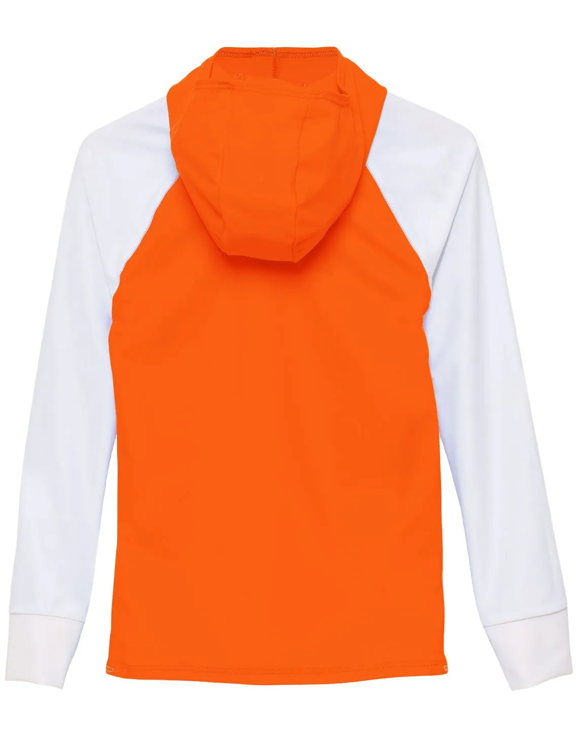 Snorkel Hoodie Rash Guard - Hawaii Fish ID - Orange