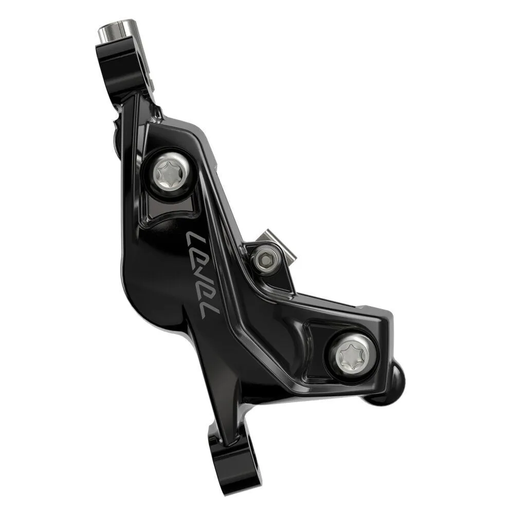 SRAM Level Silver Stealth 4 Piston Disc Brake Set - Black