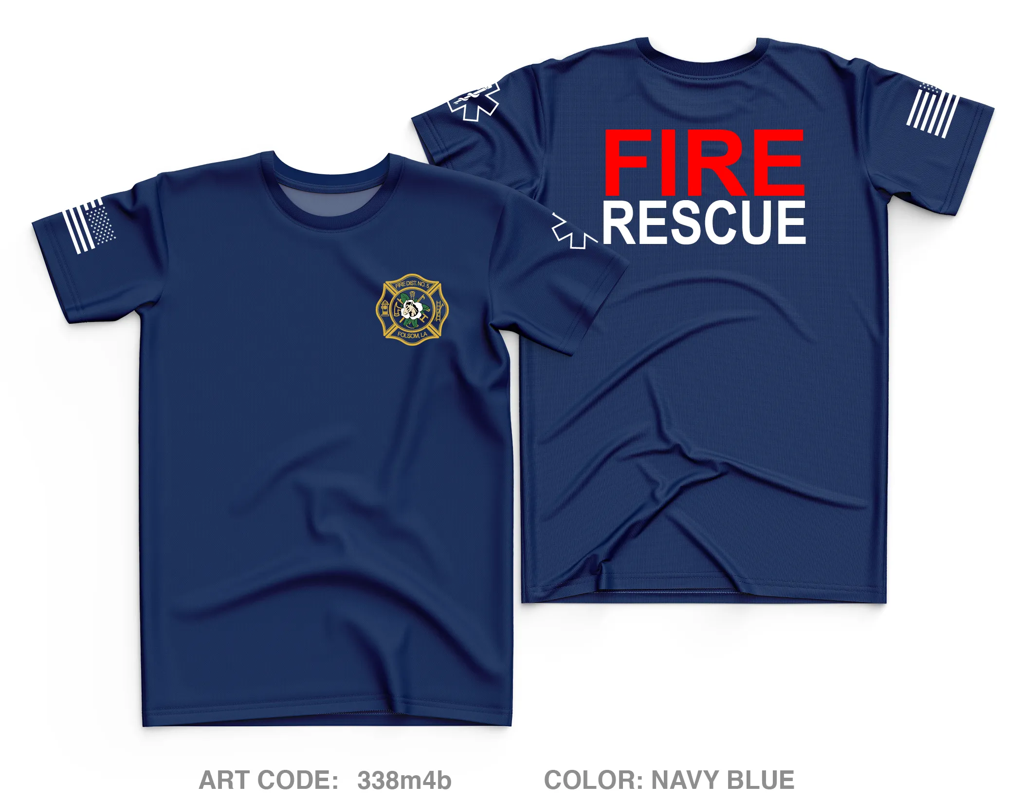St. Tammany Parish Fire Protection District 5 Core Men's SS Performance Tee - 338m4b