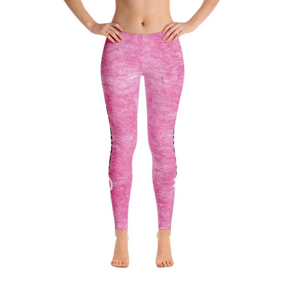 Strength Pink Ribbon Leggings