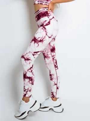 Striped Performance Pink Leggings