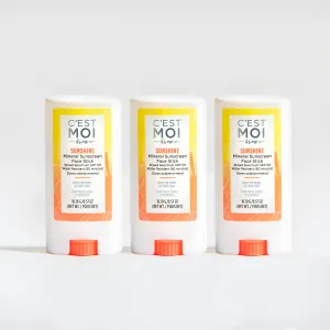 Sunshine Mineral Sunscreen Face Stick Broad Spectrum SPF 50 Trio