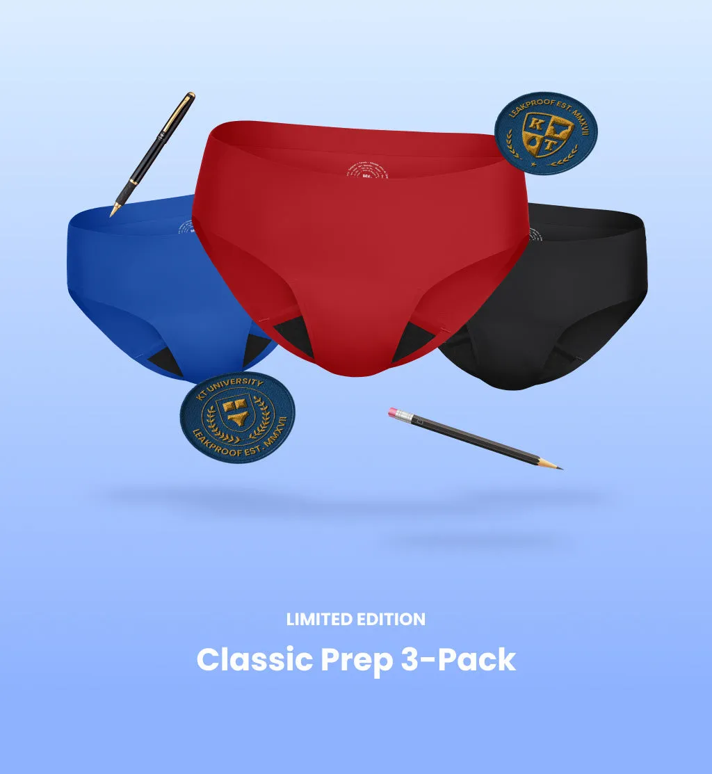Super Leakproof® No-Show Underwear Bikini 3-Pack (Kit Item)