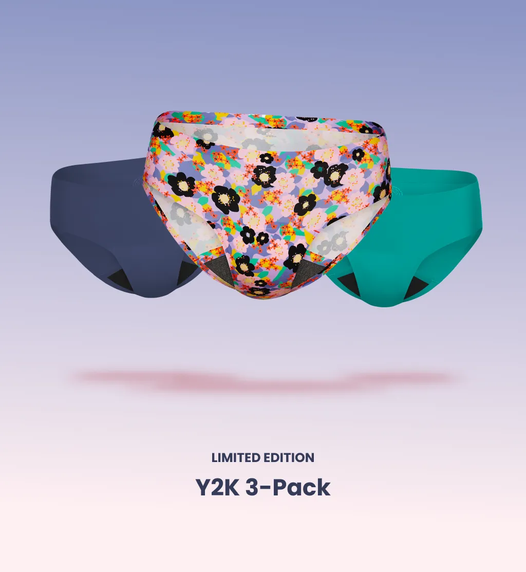 Super Leakproof® No-Show Underwear Bikini 3-Pack (Kit Item)