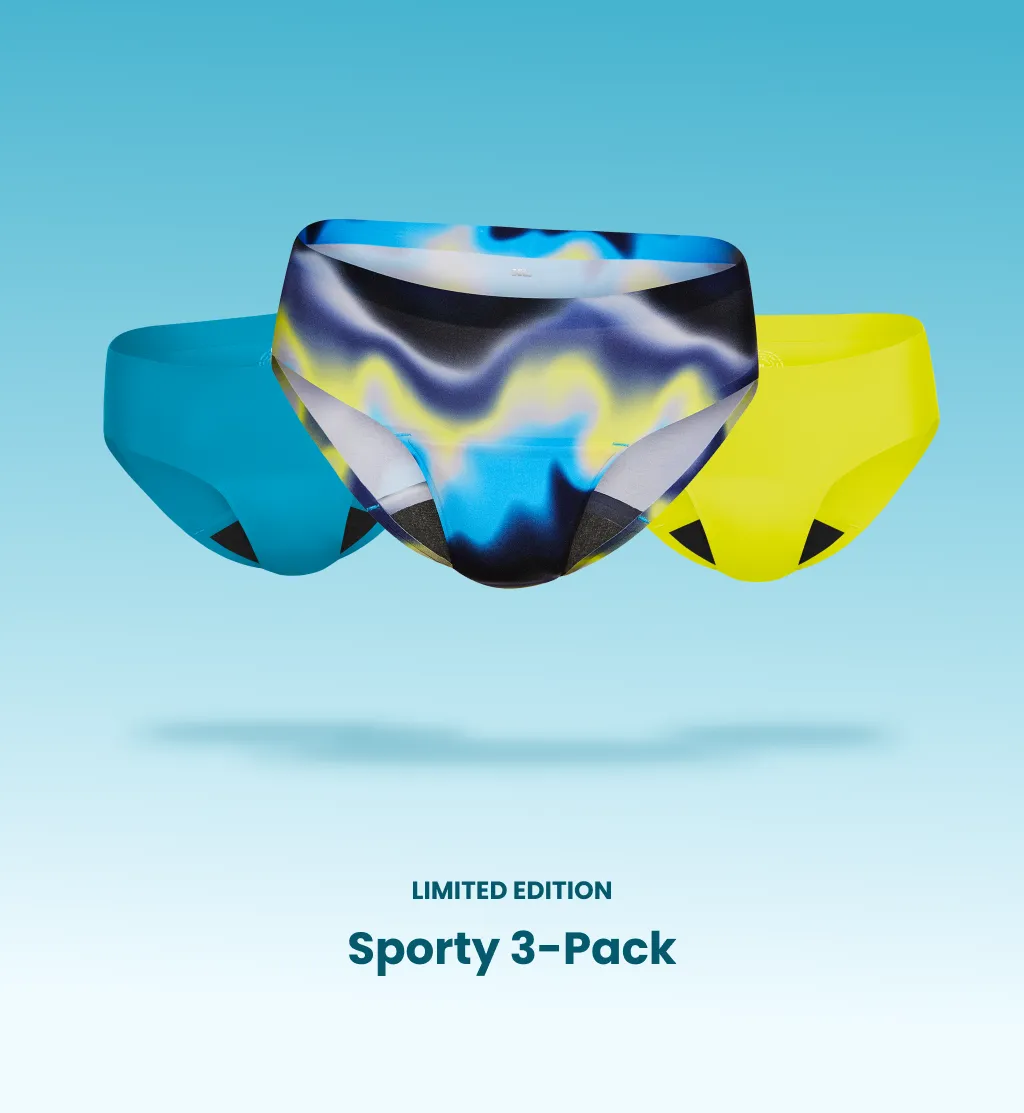 Super Leakproof® No-Show Underwear Bikini 3-Pack (Kit Item)