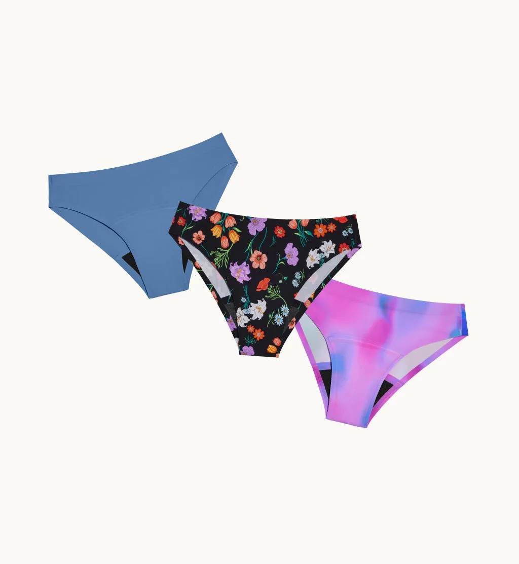 Super Leakproof® No-Show Underwear Bikini 3-Pack (Kit Item)